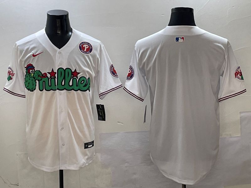 Men Philadelphia Phillies Blank White three generations Joint Name 2025 Nike MLB Jersey style 2